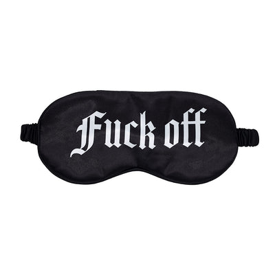 Ouch! Fuck Off Printed Mask Satin Black