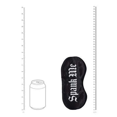 Ouch! Spank Me Printed Mask Satin Black