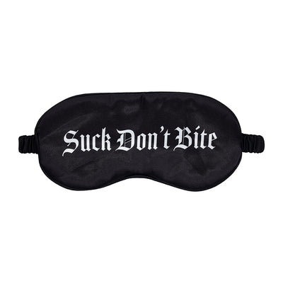 Ouch! Suck Dont Bite Printed Mask Satin Black