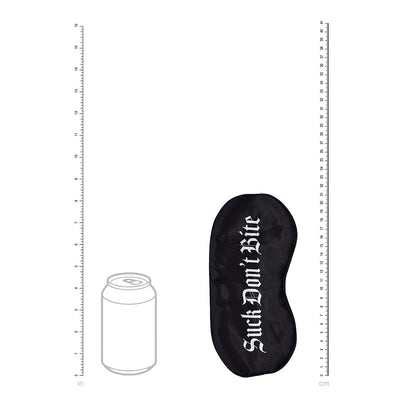 Ouch! Suck Dont Bite Printed Mask Satin Black