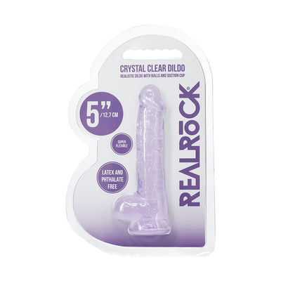 RealRock Realistic 5 in. Dildo with Balls
