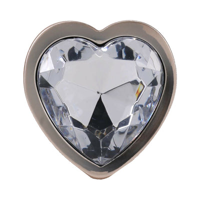 Booty Bling Heart Diamond Jeweled Metal Plug Gold