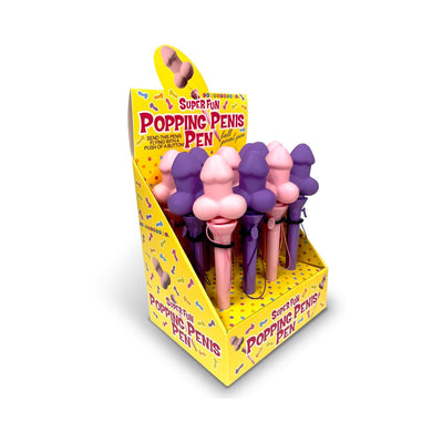 Super Fun Popping Penis Pen 12 pc Display