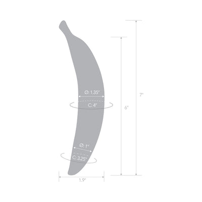 Glas Banana Joy 7 in. Glass Dildo