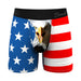 The Mascot American Flag Ball Hammock Pouch Underwear with Fly S