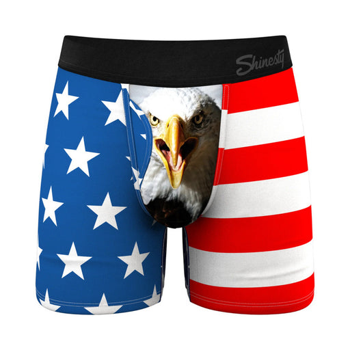 The Mascot American Flag Ball Hammock Pouch Underwear with Fly M
