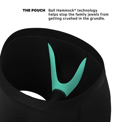 Shinesty The 009 Black Tuxedo Ball Hammock Pouch Underwear with Fly