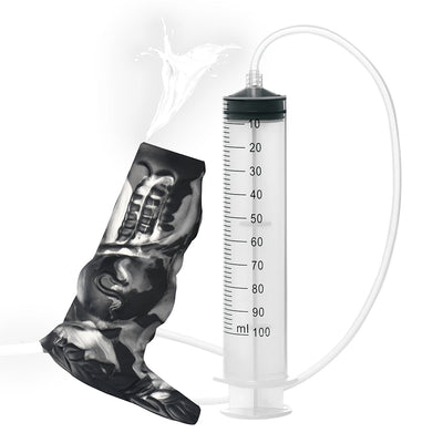 Creature Cocks Night Prowler Squirting Silicone Penis Enhancer - Silver