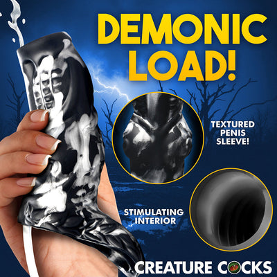 Creature Cocks Night Prowler Squirting Silicone Penis Enhancer - Silver