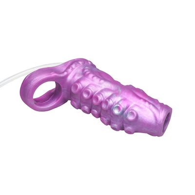 Creature Cocks Tentacle Squirting Silicone Penis Enhancer - Purple
