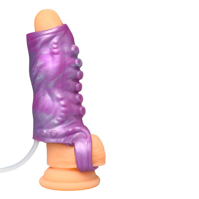 Creature Cocks Tentacle Squirting Silicone Penis Enhancer - Purple