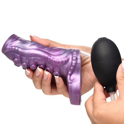Creature Cocks Tentacle Squirting Silicone Penis Enhancer - Purple