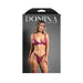 Fantasy Lingerie Domina Bralette & Panty with Zipper Details Berry M/L