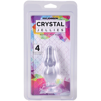 Crystal Jellies Novice Pop Plug 4 Inch Clear