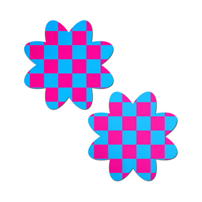 Pastease Neon Checkered Petal - Pink/Blue O/S