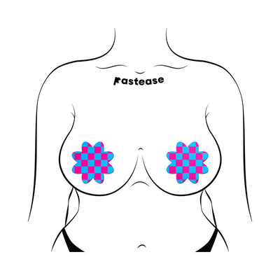 Pastease Neon Checkered Petal - Pink/Blue O/S