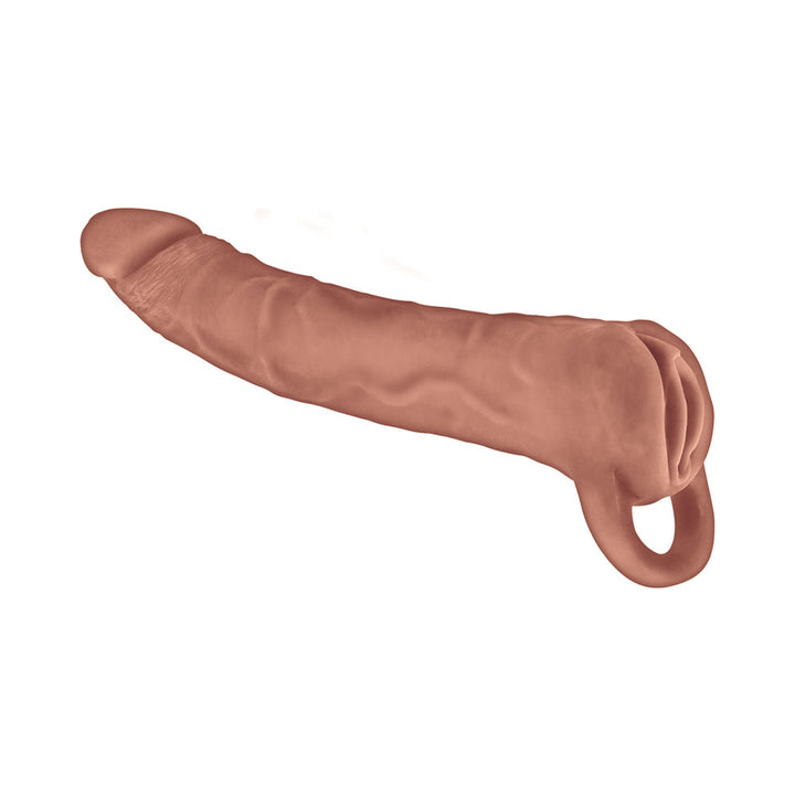 The Great Extender 2 in 1 7" Extender & Masturbator - Brown - product view 2