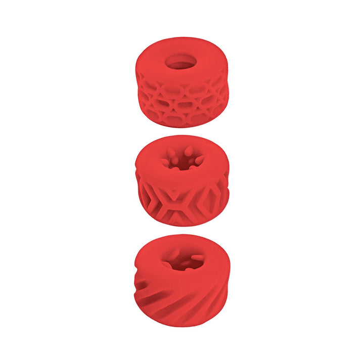 Super Stretchy Stroker Rings 3 Pack Red - product view 2