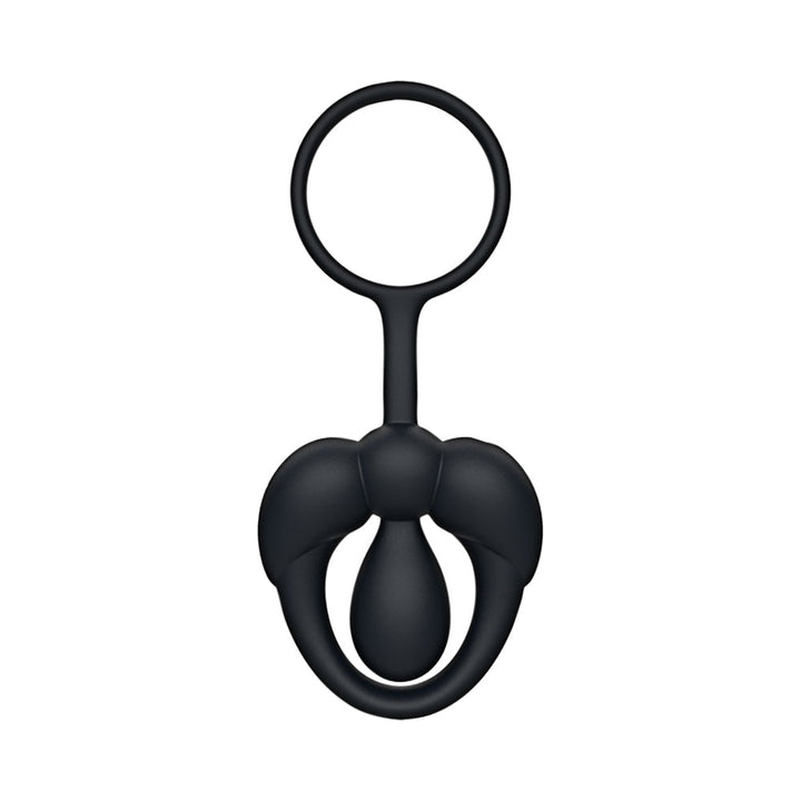 Tingle Ring Silicone Cock & Scrotum Ring - Black - product view 2