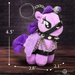 Raven Plum Bondage Pony Keychain - Purple