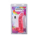 Crystal Jellies Curved Realistic Cock with Balls 8 in. Pink