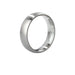 Brushed stainless steel round C-ring with smooth finish, 48mm diameter, designed for intimate wear.