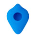 Blue silicone Shagger dildo base cover with a central circular opening and smooth, contoured shape.