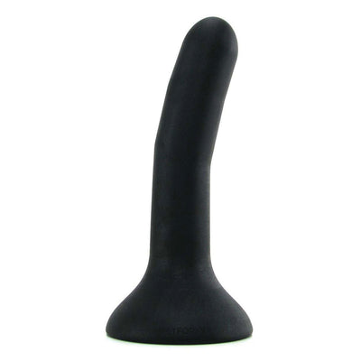Black silicone curved dildo with wide base designed for G-spot stimulation, Wet for Her Five Jules small size.