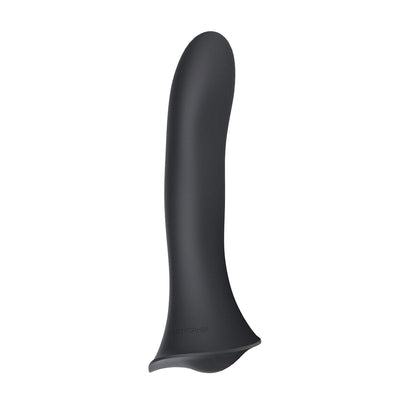 Sleek black Wet for Her Fusion Dil small clitoral stimulator with ergonomic curved design and smooth silicone finish.