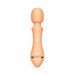 Peach-colored VUSH Majesty 2 wand vibrator with smooth silicone finish and three control buttons on the handle.