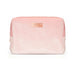 Soft pink velvet VUSH Making Moves storage case with a compact rectangular shape and subtle logo patch.