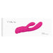 Pink Nalone Pure X2 dual-action silicone personal vibrator with curved design and dual motors shown on white box.