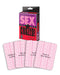 Sex Crazed card game box with playful, flirty challenge cards for adult couples' party fun.