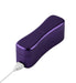 Purple USB charging case for Femme Funn Booster Bullet massager with sleek, curved design and embossed logo.