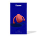 Packaging of Dame Eva hands-free vibrator in blue box with image of the coral-colored wearable device on front.