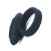 Black Tantus Super Soft Vibrating Ring with removable bullet vibrator, made of smooth silicone.