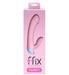 Pink Femme Funn Ffix Rabbit vibrator in packaging with curved design and dual stimulation features.