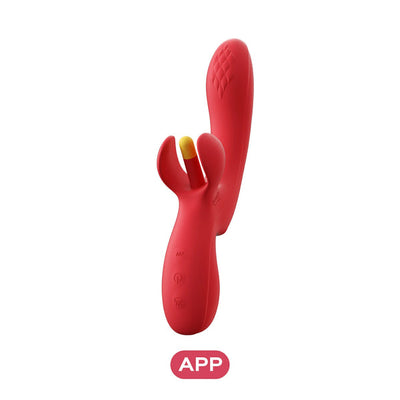 Honey Play Box Fortexa App-Controlled Kinky Finger Flapping Dual Stimulator Red