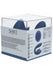 Twitch 3 rechargeable silicone vibrator and suction device in blue, displayed in clear and white retail packaging.