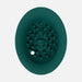 Top view of a teal silicone attachment with textured nodules for the Twitch 3 rechargeable vibrator and suction device.