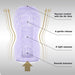Diagram of Tenga Premium Original Vacuum Cup showing vacuum control, gentle release, tight squeeze, and smooth insertion features.