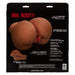 Packaging of Stroke It BBL Booty brown stroker with product features and anatomical chamber illustration.