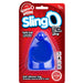 Blue silicone SlingO ring with solid ball for perineum massage, packaged in red Screaming O branded blister pack.