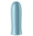 Light blue smooth silicone sleeve accessory for Femme Funn Versa Bullet vibrator with rounded tip.
