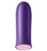 Purple Femme Funn Versa Bullet vibrator with smooth finish and pink base shown upright on white background