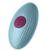 Blue oval remote control with a purple button featuring embossed FF logo for Femme Funn Versa Bullet vibrator.