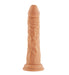Realistic flesh-toned Turbo Shaft 2.0 vibrator with textured surface and suction base on white background.
