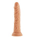 Realistic flesh-toned silicone shaft with textured surface and suction base, 8.2 inches long.