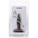 A 4-inch camouflage-patterned silicone anal plug in clear retail packaging with tapered tip and wide base.