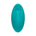 Teal silicone remote control for A Play rechargeable anal plug with ergonomic design.